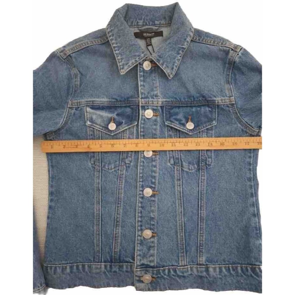 Hudson Jeans Classic Trucker Denim Jacket Blue Tahoe, Women’s Size S/M $215, NWT - Picture 15 of 16